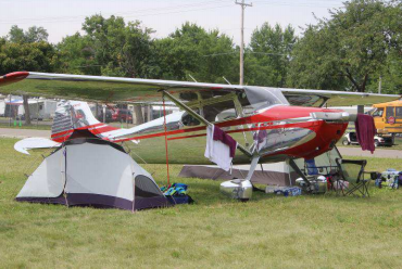 Many people spend the week camping right next to their plane while at AirVenture.